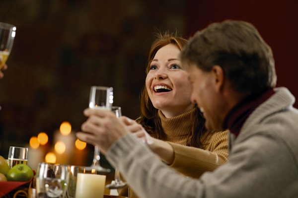 Homeowners enjoying their homes outdoor living spaces